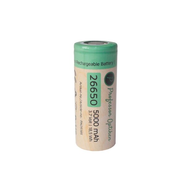 Professor Optiken Lithium-Ionen-Akku - Typ: 26650, 3,7 Volt mit 5000 ,  12,95