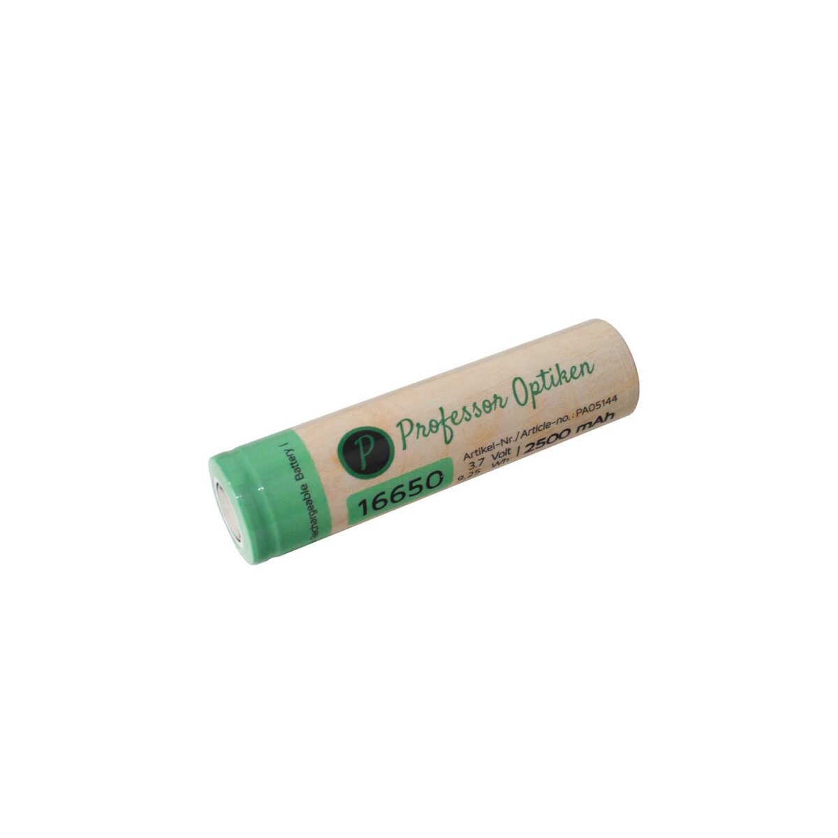 Professor Optiken Lithium-Ionen-Akku - Typ: 16650, 3,7 Volt mit 2500 ...