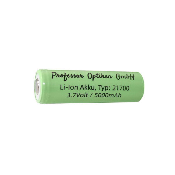 Professor Optiken 21700 lithium-ion battery, 3.7 volts with 5000 mAh (pin)