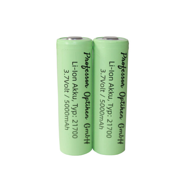 2er Set Professor Optiken Lithium-Ionen-Akku - Typ: 21700, 3,7 Volt m,  16,95