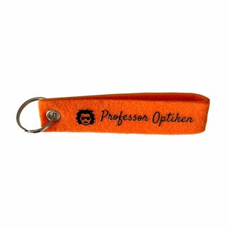 Professor Optiken felt keychain, orange