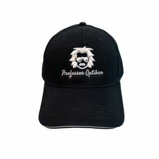 Professor Optiken baseball cap / peaked cap (5 panel) with 3D embroidery - black