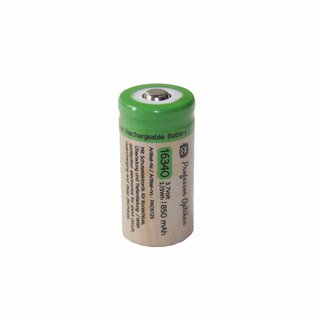 CR123A lithium-ion battery, 3.7 volts with 2800 mAh
