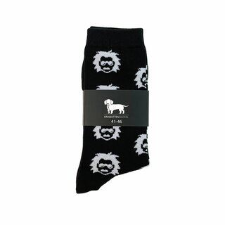 KRAWATTENDACKEL Socken mit Professor Optiken Design - Farbe und Gre nach Auswahl Schwarz mit weiem Logo 36 - 40 (klein)