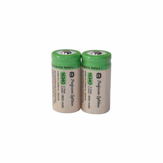 Set of 2 - CR123A lithium-ion battery, 3.7 volts with 850 mAh (pin) for thermal imaging attachments