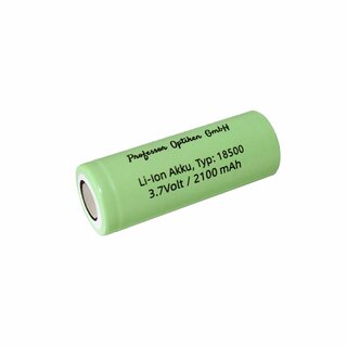Professor Optiken Lithium-ion battery - Type: 18500, 3.7 Volt with 2100 mAh
